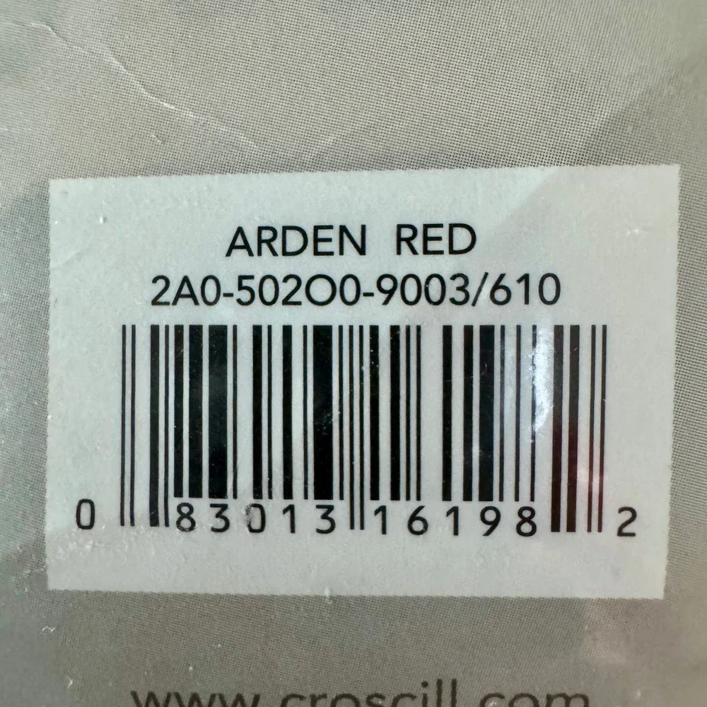 NEW Croscill Arden Red European Pillow Sham 26x26 Woven Jacquard Red Gold